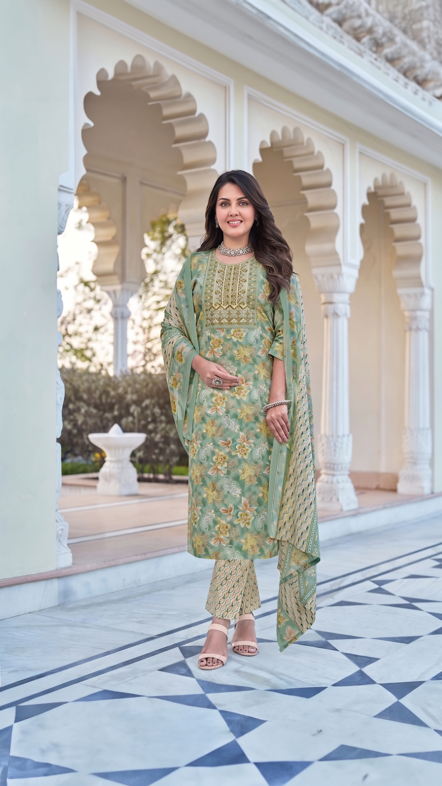 Kavya Pashmina  – Malaysian Cotton Kurti Combo