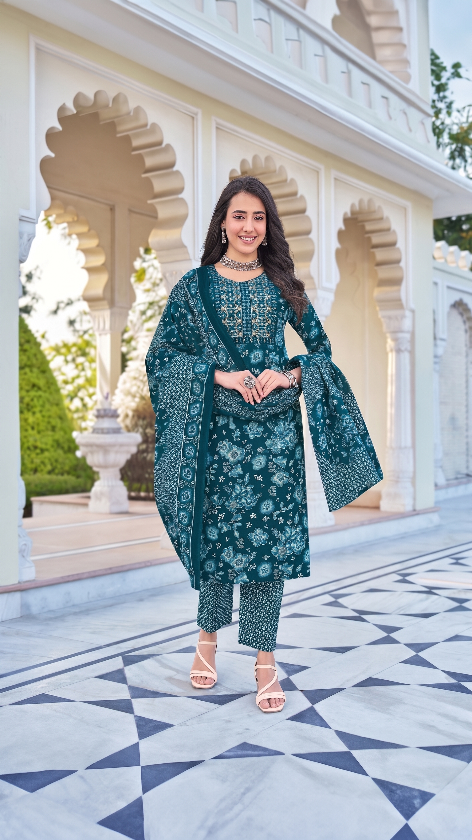 Kavya Pashmina  – Malaysian Cotton Kurti Combo